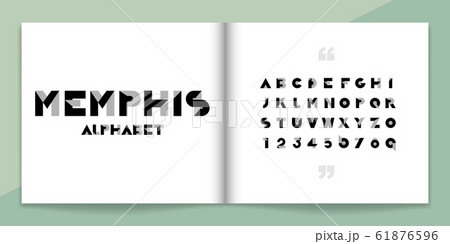 Geometric font and alphabet set. Lettering Design for magazine, poster, logo or advertising media. 61876596