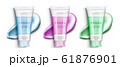 Cosmetic scrub bottles and smears clip art set 61876901