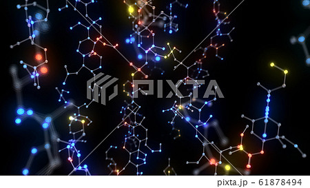 化学式 分子構造 六角形 科学 テクノロジー 3Dイラスト 背景 バックグラウンド 61878494