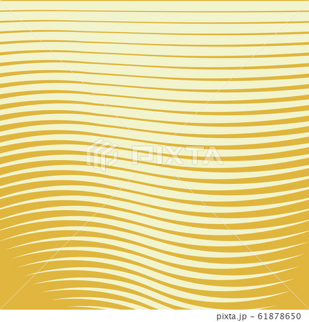 Wave line halftone pattern with gradient effect. Horizontal wavy lines in golden colors. Template for backgrounds and stylized textures. Design element. Vector eps8 illustration. 61878650