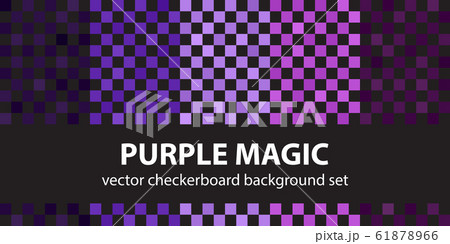 Checkerboard pattern set "Purple Magic". Vector 61878966