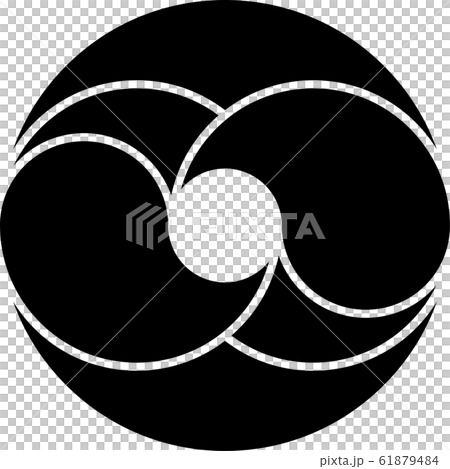 Abstract Circle Logo Design, Black and white round logo 61879484