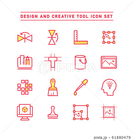 DESIGN AND CREATIVE TOOL ICON SET 61880479