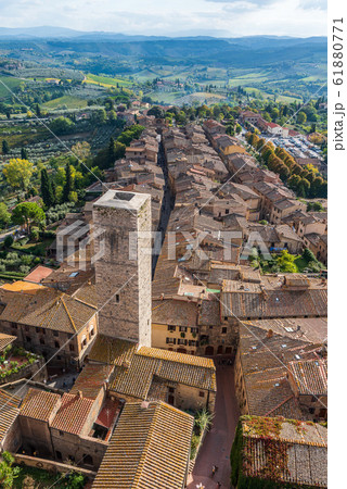 Aerial view of San Gimignano Aerial view of San Gimignano 61880771