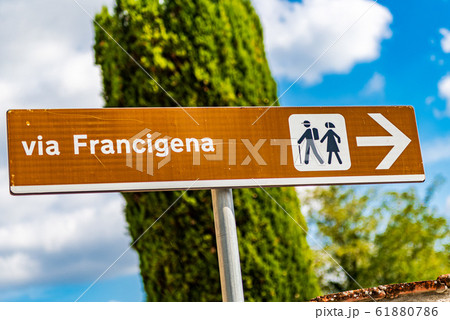 Sign of Via Francigena 61880786