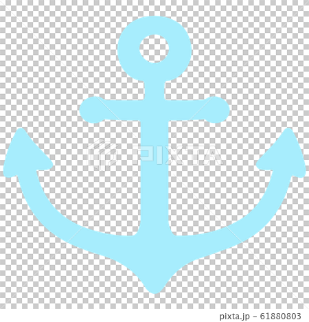 Hand-drawn illustration of a simple and cute anchor No main line Hand-drawn illustration of a simple and cute anchor No main line 61880803