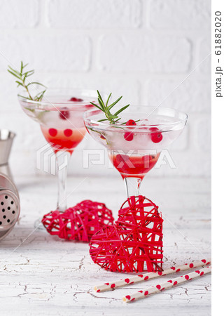 Cranberry margarita cocktail. Valentines day drink 61882020