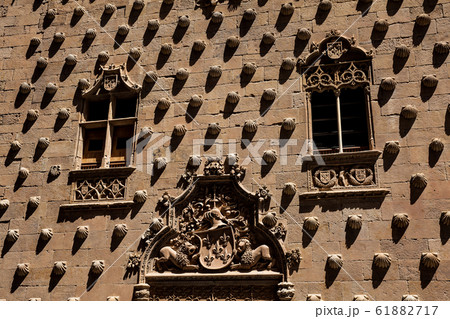 The historical House of the Shells built in 1517 in Salamanca, Spain 61882717