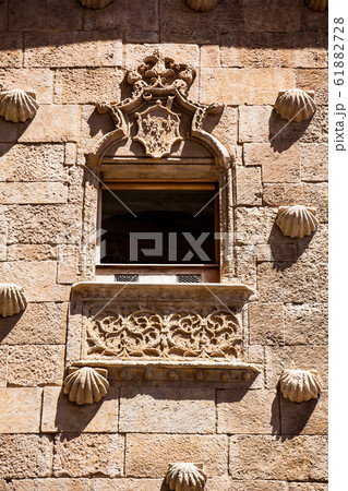 The historical House of the Shells built in 1517 in Salamanca, Spain 61882728