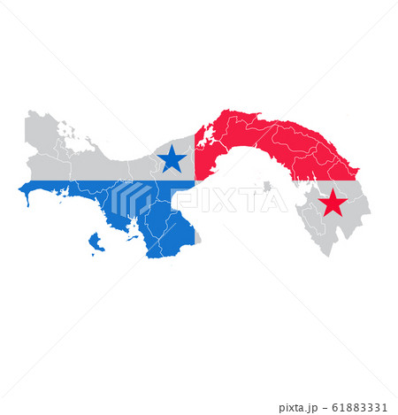 パナマ 国旗 地図 アイコンのイラスト素材 6131