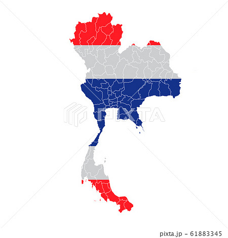 タイ　 国旗　地図　アイコン 61883345