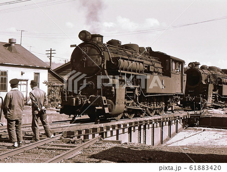 昭和44年 美唄鉄道2号機 転車台 美唄鉄道機関区 北海道 昭和44年 美唄鉄道2号機 転車台 美唄鉄道機関区 北海道 61883420