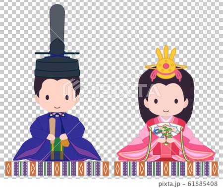 可愛い雛人形　青 61885408