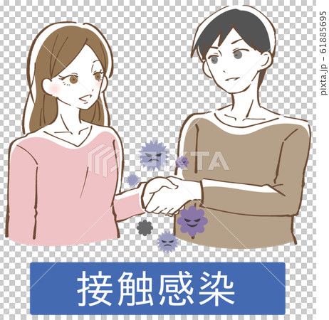 Contact infection illustration 61885695