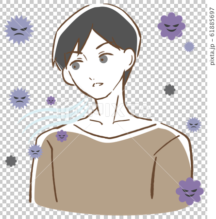 空気感染　イラスト 61885697