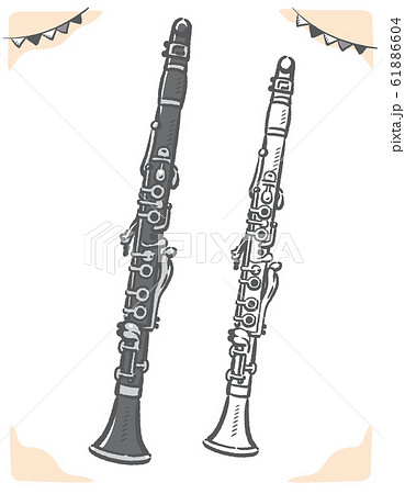 Illustration Material Of Clarinet Hand Painted Stock Illustration
