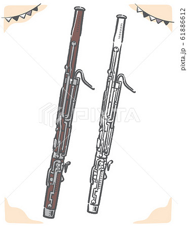 Illustration Material Of Bassoon Hand Painted Stock Illustration