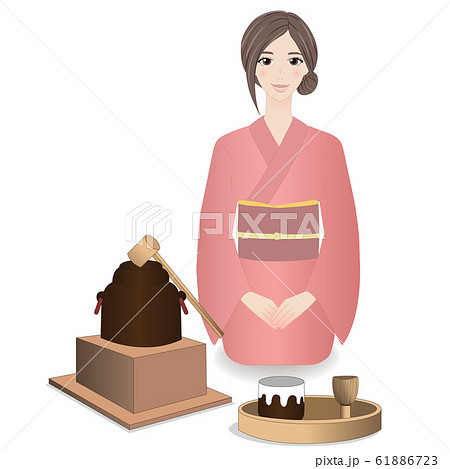 茶道に通う女性 61886723