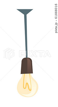 Glowing light bulb, hanging electric lamp 61888016