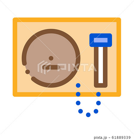 Gong Icon Vector Outline Illustration 61889339