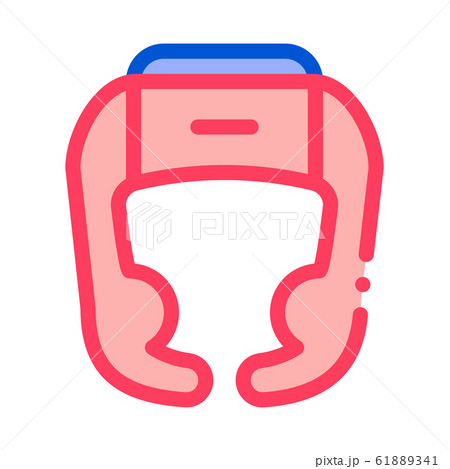 Boxer Helmet Icon Vector Outline Illustration 61889341