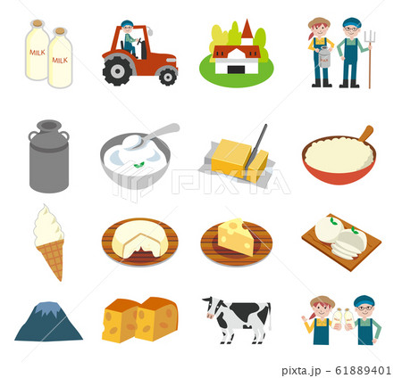 牧場　酪農　イラスト 61889401