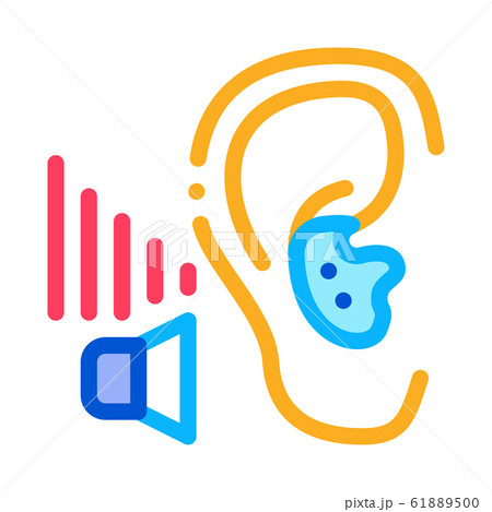 Bad Hearing Icon Vector Outline Illustration 61889500