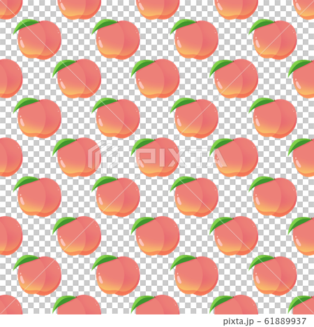 桃のパターンイラストのイラスト素材