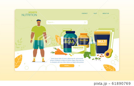 Sports Food for Active Man Delivery Landing Page 61890769