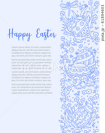 Easter doodle background Easter doodle background 61894603