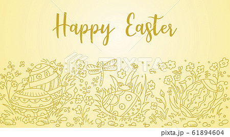 Easter doodle background Easter doodle background 61894604