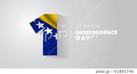 Bosnia and Herzegovina happy independence day vector banner, greeting card 61895746
