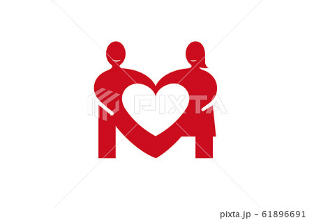 Kokoro - Heart Logo Template Stock Vector - Illustration of couple, pink:  133896584