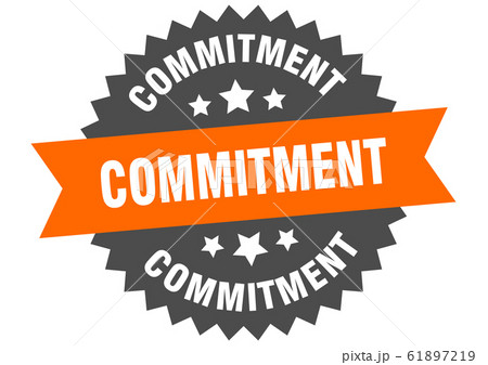 commitment sign. commitment circular band label. 61897219
