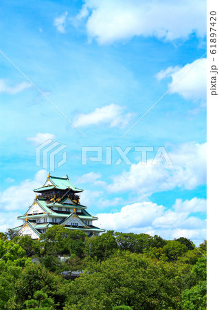 大阪市　大阪城の風景 61897420