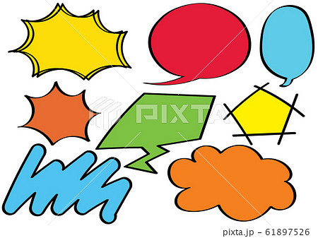 アメコミ風 ポップな吹き出しのイラスト素材
