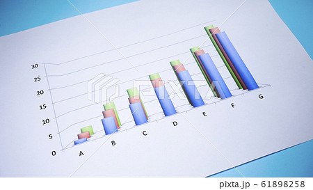 グラフ　ビジネス書類　イメージ 61898258