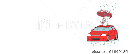 Adorable cat and beloved car banner Adorable cat and beloved car banner 61899186