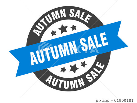 autumn sale sign. autumn sale round ribbon 61900181