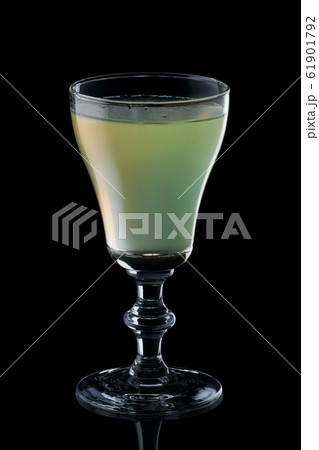 Glass of daiquiri cocktail isolated on black Glass of daiquiri cocktail isolated on black 61901792