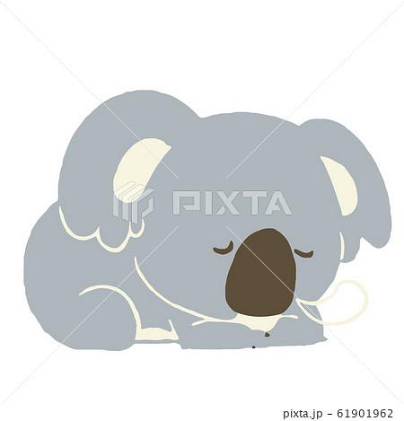 眠っているコアラのイラスト素材
