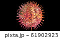 Close up view virus isolated on black background , 61902923