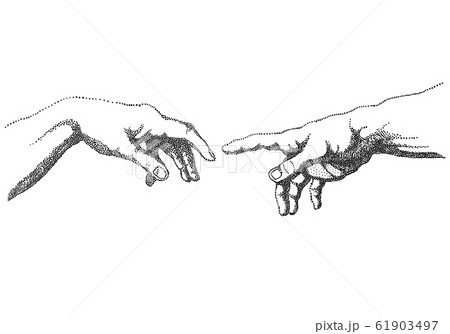 The Creation of Adam, vector hands The Creation of Adam, vector hands 61903497