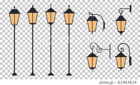 街灯と門灯のイラストセット 61903614