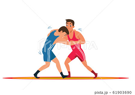 Greco roman wrestling flat vector illustration Greco roman wrestling flat vector illustration 61903690