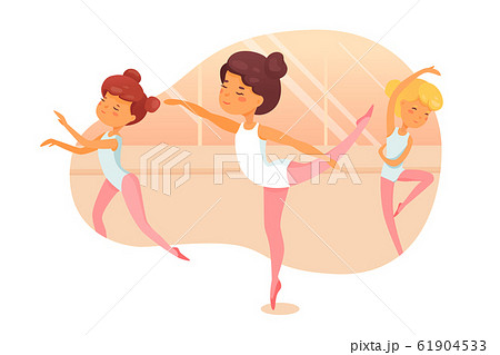 Ballet dancers lesson flat vector illustration Ballet dancers lesson flat vector illustration 61904533