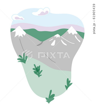 Mountains landscape flat vector illustration Mountains landscape flat vector illustration 61905439
