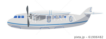 Commercial airplane flat vector illustrations 61906482