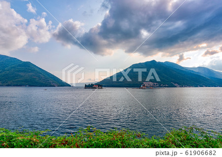 Amazing view of the mountains and the sea in the Bay of Kotor 61906682