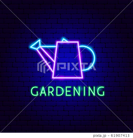 Gardening Neon Label Gardening Neon Label 61907413